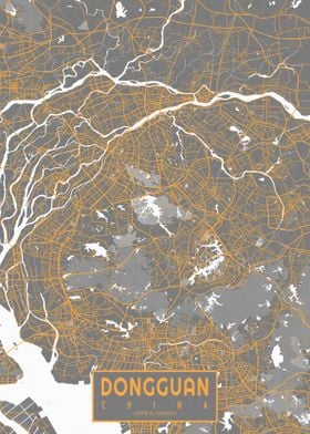 Dongguan City Map Bauhaus