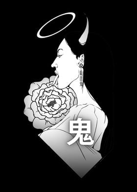 Japanese Oni Demon Girl