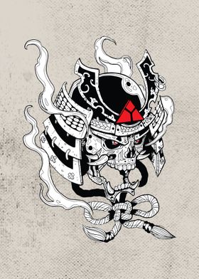 Japanese Skull Samurai