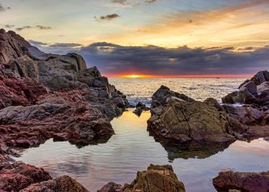 Coastal landscape sunset