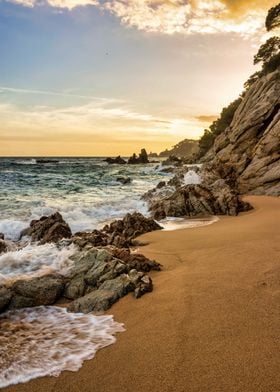 Coastal landscape sunset