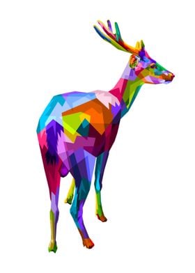 Colorful deer