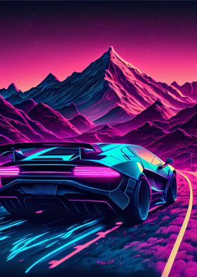 Synthwave Car 34