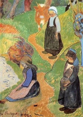 in brittany 1889 Gauguin