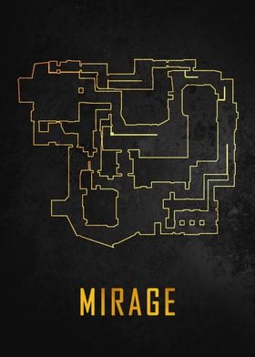 Mirage Map Black And Gold