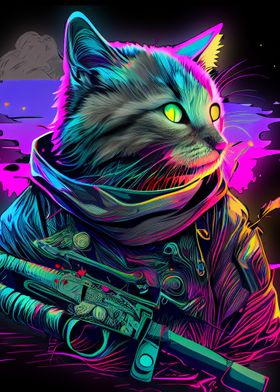 Chat Synthwave