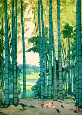 Ukiyo e Bamboo Grove 1939