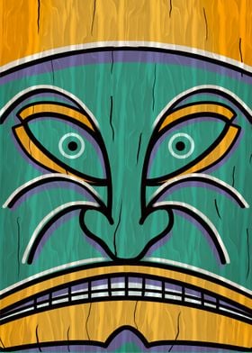 Tiki Mask Angry