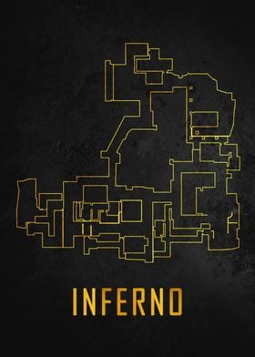 Inferno Map Black And Gold