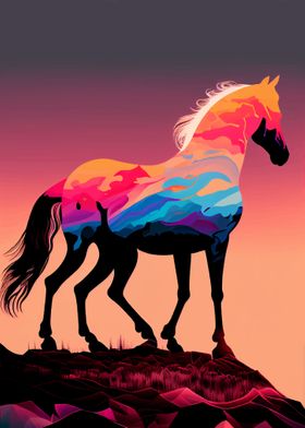 Sunset Horse