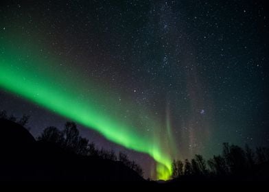 Northern Lights At Night