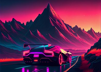 Synthwave Car 48