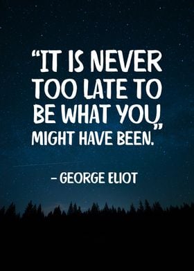 It is never too late