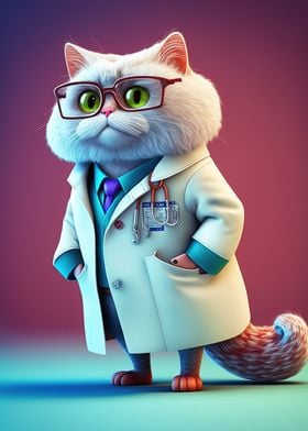 A Cat As A Veterinarian