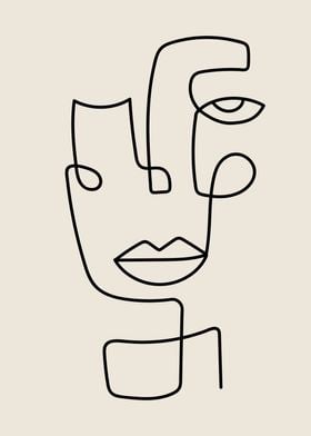 Large face minimal art