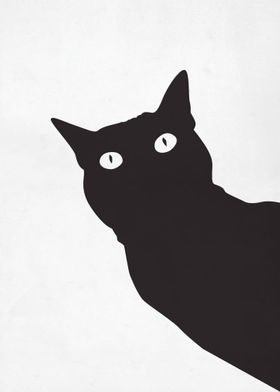 Minimalist BlackCat Poster