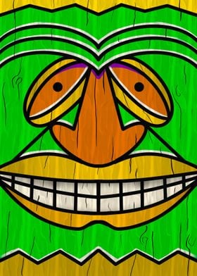 Tiki Mask Happy 