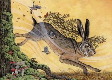 Fantasy Hare in Autumn