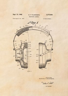 Retro Headphones Blueprint