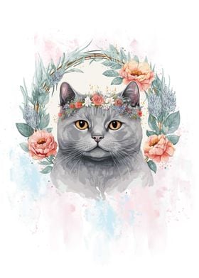 British Shorthair Cat Art