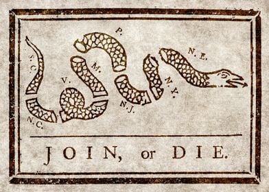 Join or Die in Sepia