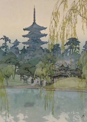 Ukiyo e Sarusawa Pond