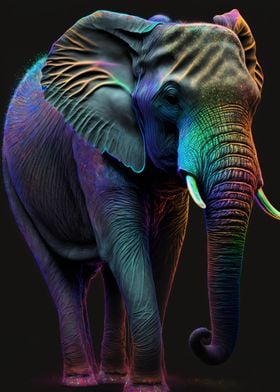 neon elephant
