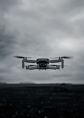 Iceland Drone Black Beach