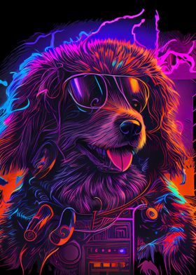 Chien Synthwave