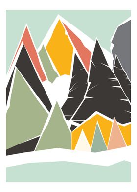 Poster Mountain Landscape