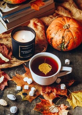Autumn pumpkin tea