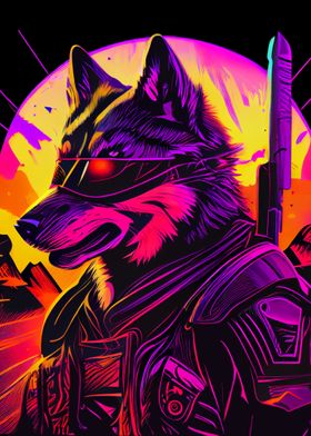 Chien Synthwave