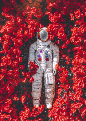 Neon Astronaut Space' Poster, picture, metal print, paint by Alex Romiro, Displate