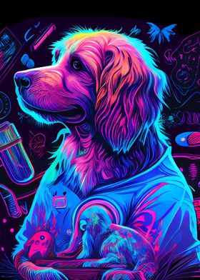 Chien Synthwave