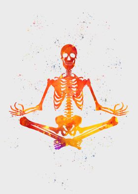 Funny skeletons Yoga