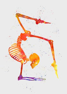 Funny skeletons Yoga