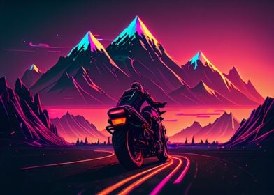 Synthwave Motorcycle 53