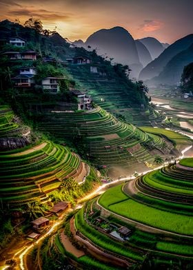 paddy fields in vietnam