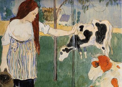 the milkmaid 1889 Gauguin