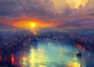 Colorful Fantasy City