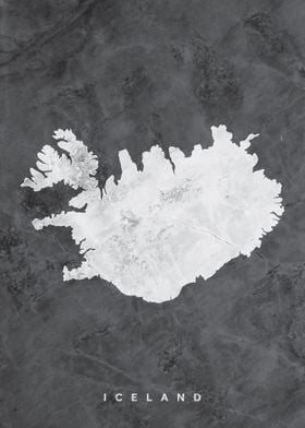 Iceland Marble Map