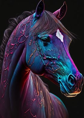 neon horse