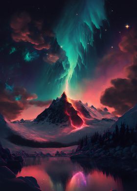 Aurora in the Mountains