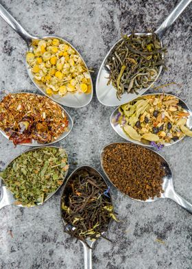 Colorful Tea types