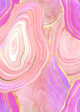 Pink Watercolor Agate 05