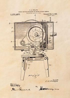 Vintage Camera Blueprint