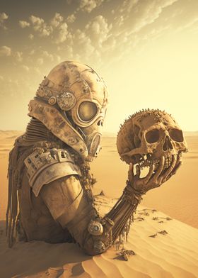 Soldier in desert