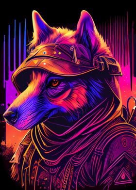 Chien Synthwave