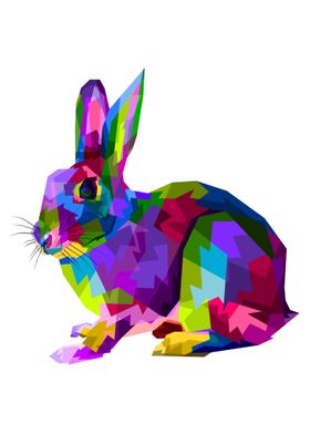 Colorful rabbit