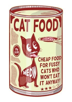 Tin of cat food